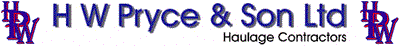 H W Pryces & Son Ltd. Road Haulage Telford
